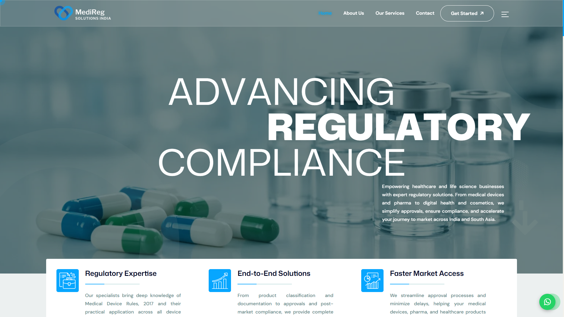 Showcase image for project: MediReg Solutions India developed by Friendly Infotech